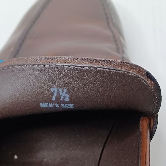 Tod's Leather Loafers Mens 7.5 Brown Bit Slip On Dress Shoes Made in Italy - Picture 10 of 13